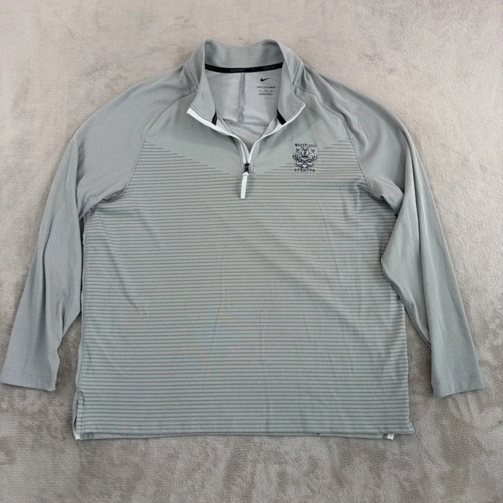 Nike‎ Dri Fit ADV x Whistling Straits Golf  1/4 Zip Performance Grey Men XL NWOT